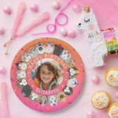 キュートギニアピッグ誕生日紙プレート ペーパープレート (パーティー)