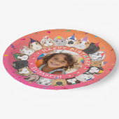 キュートギニアピッグ誕生日紙プレート ペーパープレート (アングル)