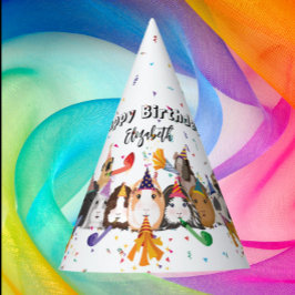 キュートギニアピッグ誕生日 パーティーハット