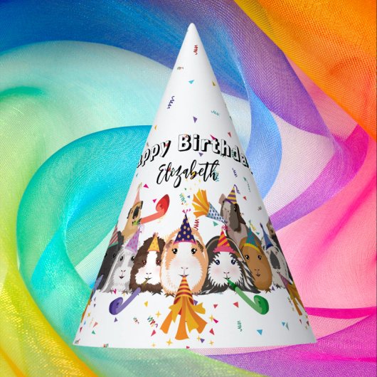 キュートギニアピッグ誕生日 パーティーハット