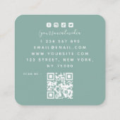 キュートギラフェレインボー&サボスカッティベビーブティック スクエア名刺 (裏面)