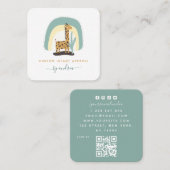 キュートギラフェレインボー&サボスカッティベビーブティック スクエア名刺 (正面/裏面)