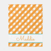 キュートギンガムパーソナライズされたフリースブランケット フリースブランケット (正面)