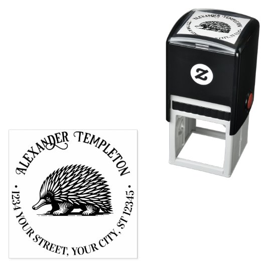 キュートクイルエヒドナオーストラリア名差出人住所 セルフインキングスタンプ (インサイチュ)