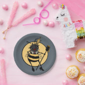 キュートクイーンビーグラフィック紙プレート ペーパープレート (パーティー)