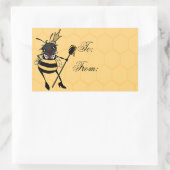 キュートクイーンビーマット長方形贈答用ステッカー 長方形シール (バッグ)