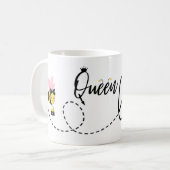 キュートクイーンビー名前をカスタムする コーヒーマグカップ (正面左)
