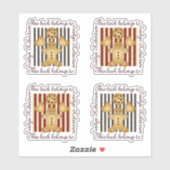 キュートクッキージンジャーブレッドマン蔵書票 シール (シート)