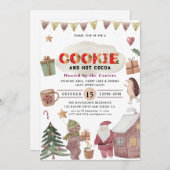 キュートクッキーズアンドココアホリデーパーティー招待状 招待状 (正面/裏面)