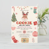 キュートクッキーズアンドココアホリデーパーティー招待状 招待状 (スタンド正面)