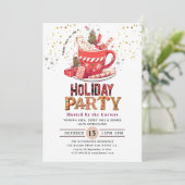 キュートクッキーズアンドココアホリデーパーティー招待状 招待状 (スタンド正面)
