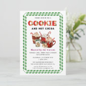 キュートクッキーズアンドココアホリデーパーティー招待状 招待状 (スタンド正面)