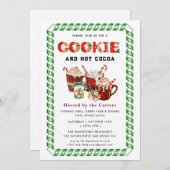 キュートクッキーズアンドココアホリデーパーティー招待状 招待状 (正面/裏面)