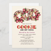 キュートクッキーズアンドココアホリデーパーティー招待状 招待状 (正面/裏面)