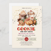 キュートクッキーズアンドココアホリデーパーティー招待状 招待状 (正面/裏面)