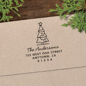 キュートクモダンリスマスツリーホリデイ差出人住所 セルフインキングスタンプ