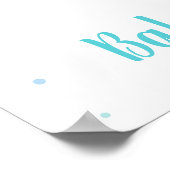 キュートクラウドスターズブルーベビースプリングルウェルカム ポスター (角)