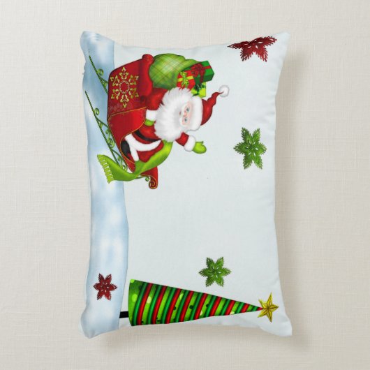 キュートクラシックサンタウィムゼホリデーデコール長方形 アクセントクッション (正面(垂直))