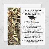 キュートクラシック迷彩柄エレガント2015卒業招待状 招待状 (正面/裏面)