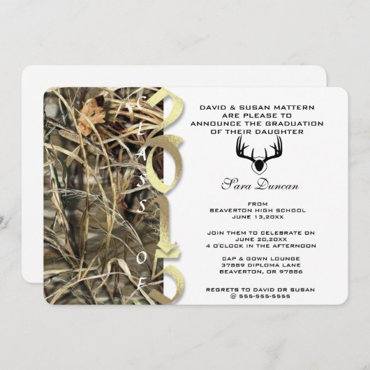 キュートクラシック2015エレガント卒業招待状 招待状 (正面/裏面)