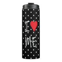 キュートクラシー白黒水玉模様赤いハートラブ