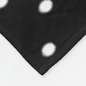 キュートクラシー白黒水玉模様赤いハートラブ フリースブランケット (角)