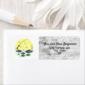 キュートクラッピー魚釣りロッドポンドフィッシュ差出人住所 ラベル (インサイチュ)