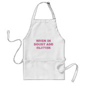 キュートクラフト引用文ピンクグリッター スタンダードエプロン (正面)