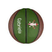 キュートクリスマスアクソロトル名前をカスタムする ミニバスケットボール (縦)