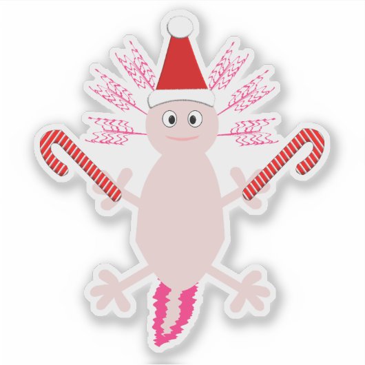 キュートクリスマスアクソロトル シール (正面)