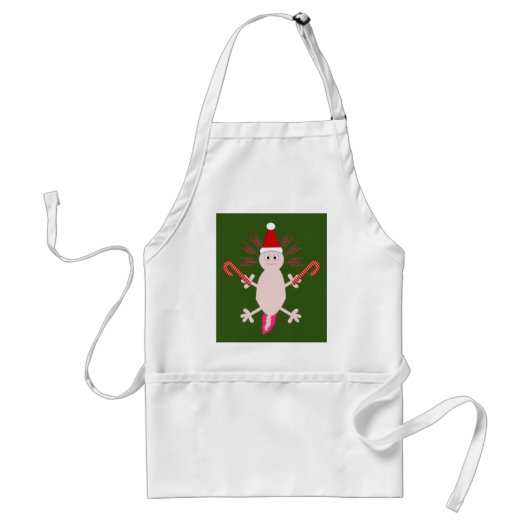 キュートクリスマスアクソロトル スタンダードエプロン (正面)