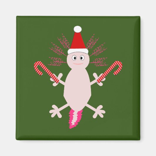 キュートクリスマスアクソロトル マグネット (正面)