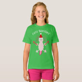 キュートクリスマスアクソロトル Tシャツ (正面フル)
