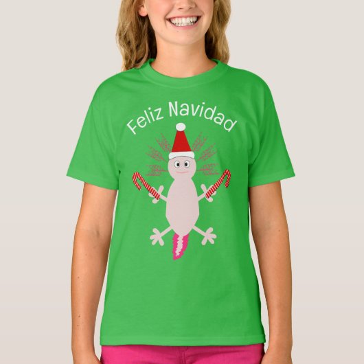 キュートクリスマスアクソロトル Tシャツ (正面)
