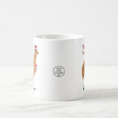 キュートクリスマスアルパカパーソナライズされたアニマルホリデー コーヒーマグカップ (中央)