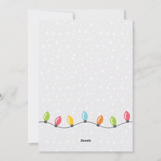 キュートクリスマスウィンドウフラットホリデーカード シーズンカード (裏面)