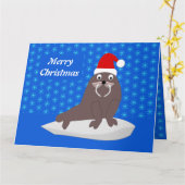 キュートクリスマスウォラスとスノーフレークカスタムー カード (黄色い花)