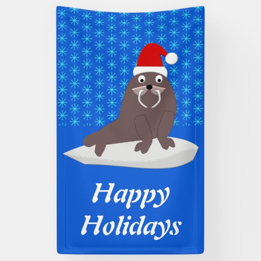 キュートクリスマスウォラスとスノーフレークカスタムー 横断幕 (縦)