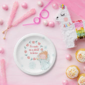 キュートクリスマスエンジェル紙プレート ペーパープレート (パーティー)