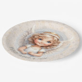 キュートクリスマスエンジェル紙プレート ペーパープレート (アングル)