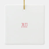 キュートクリスマスカウセラミックオーナメント セラミックオーナメント (裏面)