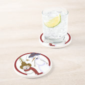 キュートクリスマスカウボーイ雪だるま コースター (側面)