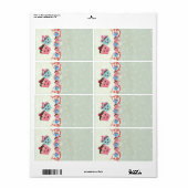 キュートクリスマスカップケーキ住所 シール (フルシート)