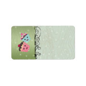 キュートクリスマスカップケーキ住所 シール (正面)