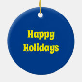 キュートクリスマスカメルカスタム セラミックオーナメント (裏面)