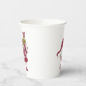 キュートクリスマスガール格言イラストレーション 紙コップ (左)