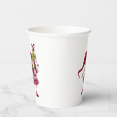 キュートクリスマスガール格言イラストレーション 紙コップ (右)