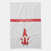 キュートクリスマスガール格言 パーソナライズされた キッチンタオル (縦)