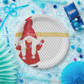 キュートクリスマスガール格言 パーソナライズされた ペーパープレート (パーティー)