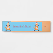 キュートクリスマスキツネ名前をカスタムする サインプレート (正面)